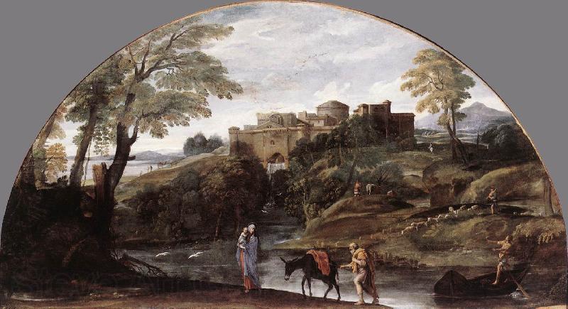CARRACCI, Annibale The Flight into Egypt dsf Spain oil painting art